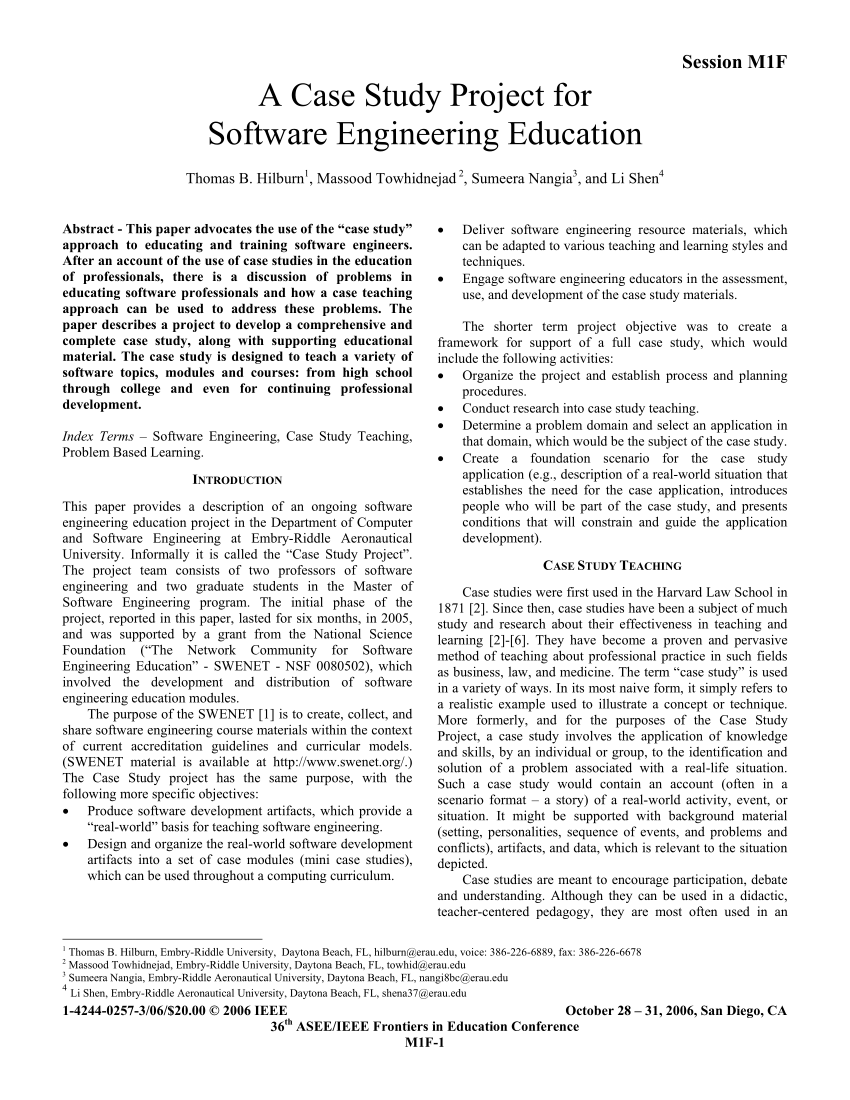 case study topics in computer engineering