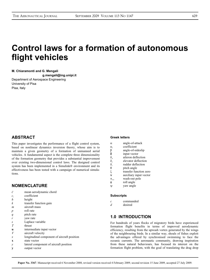 autonomous flight control system