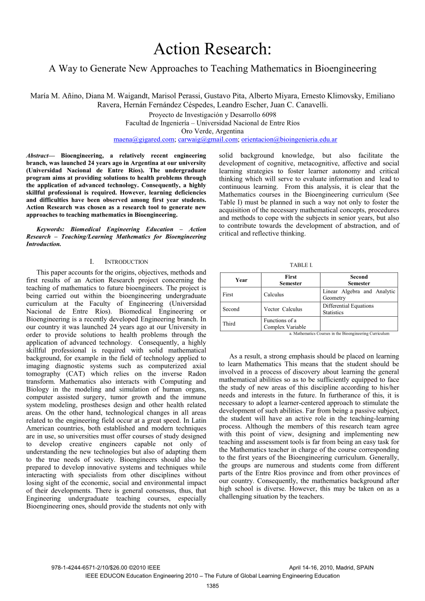 action research on mathematics