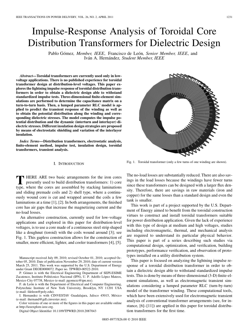 toroidal transformer design software