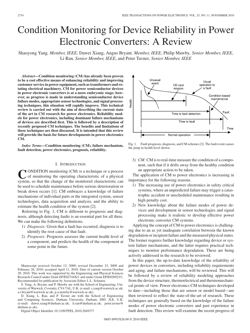 Pdf An Industry Based Survey Of Reliability In Power Electronic Converters