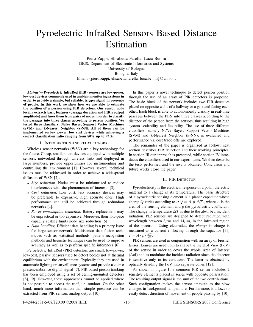 Pyroelectric detector  Sensor division knowledge