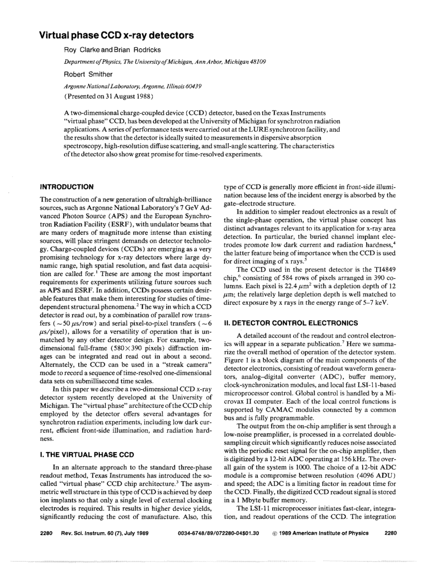 (PDF) Virtual phase CCD x‐ray detectors