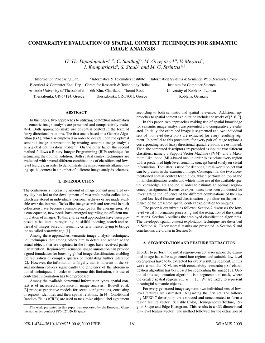 (PDF) Comparative evaluation of spatial context techniques for semantic ...