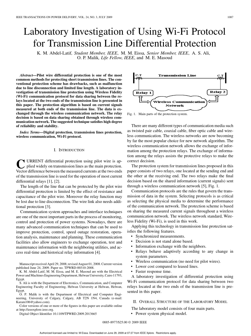 PDF Laboratory Investigation of Using Wi Fi Protocol for