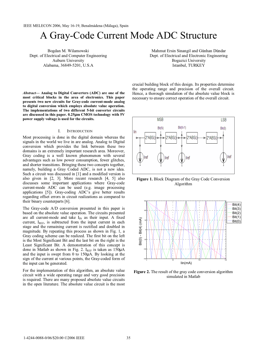 (PDF) A graycode current mode ADC structure