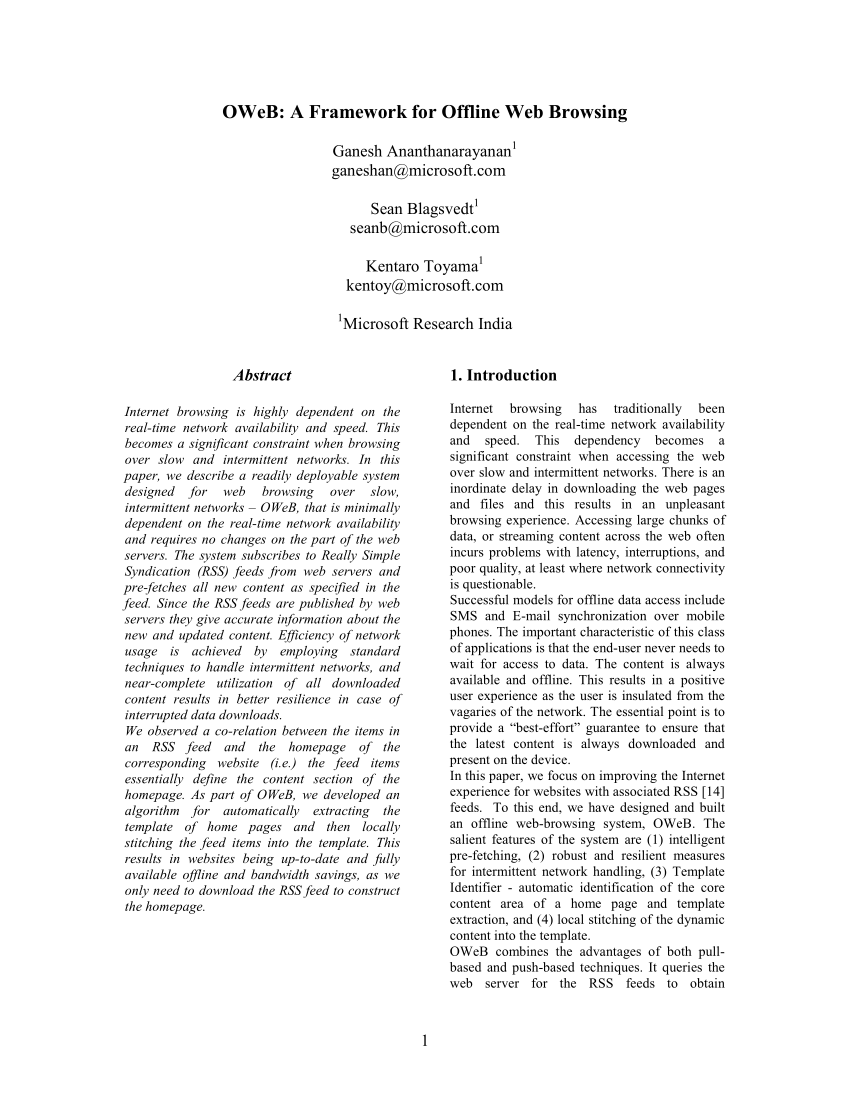 Pdf Oweb A Framework For Offline Web Browsing Images, Photos, Reviews