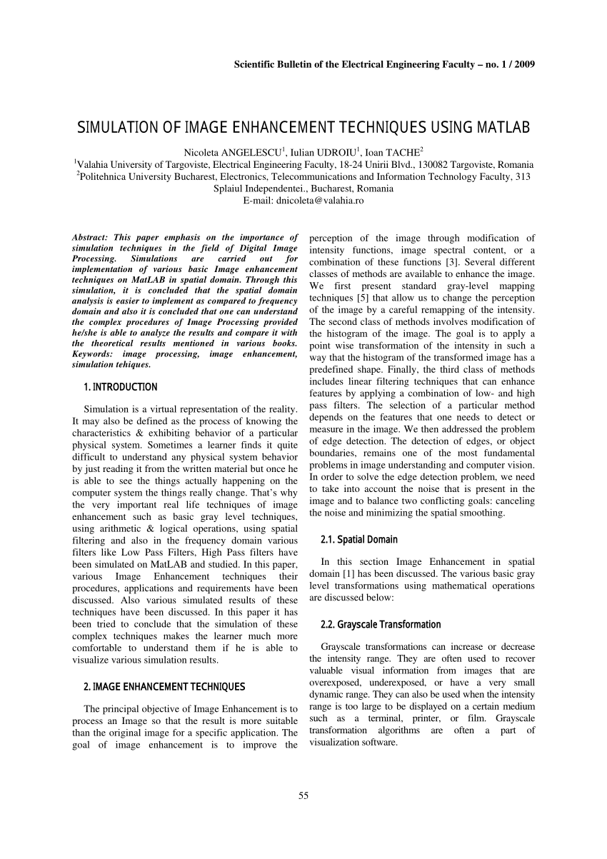matlab techniques research paper