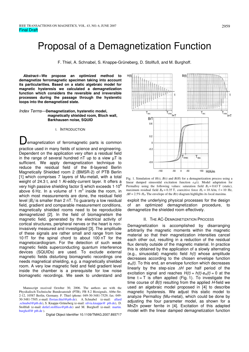 PDF) Um modelo diferencial para histerese magnética: representação  algébrica recursiva