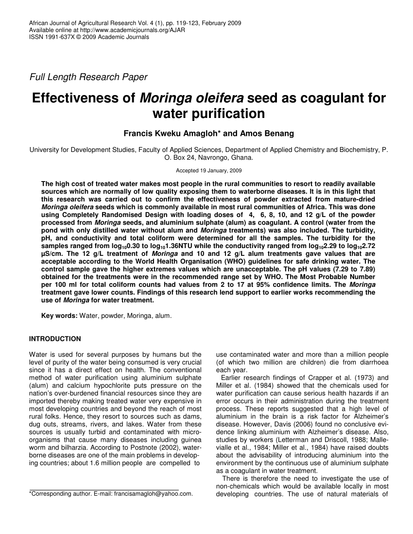 moringa research papers pdf
