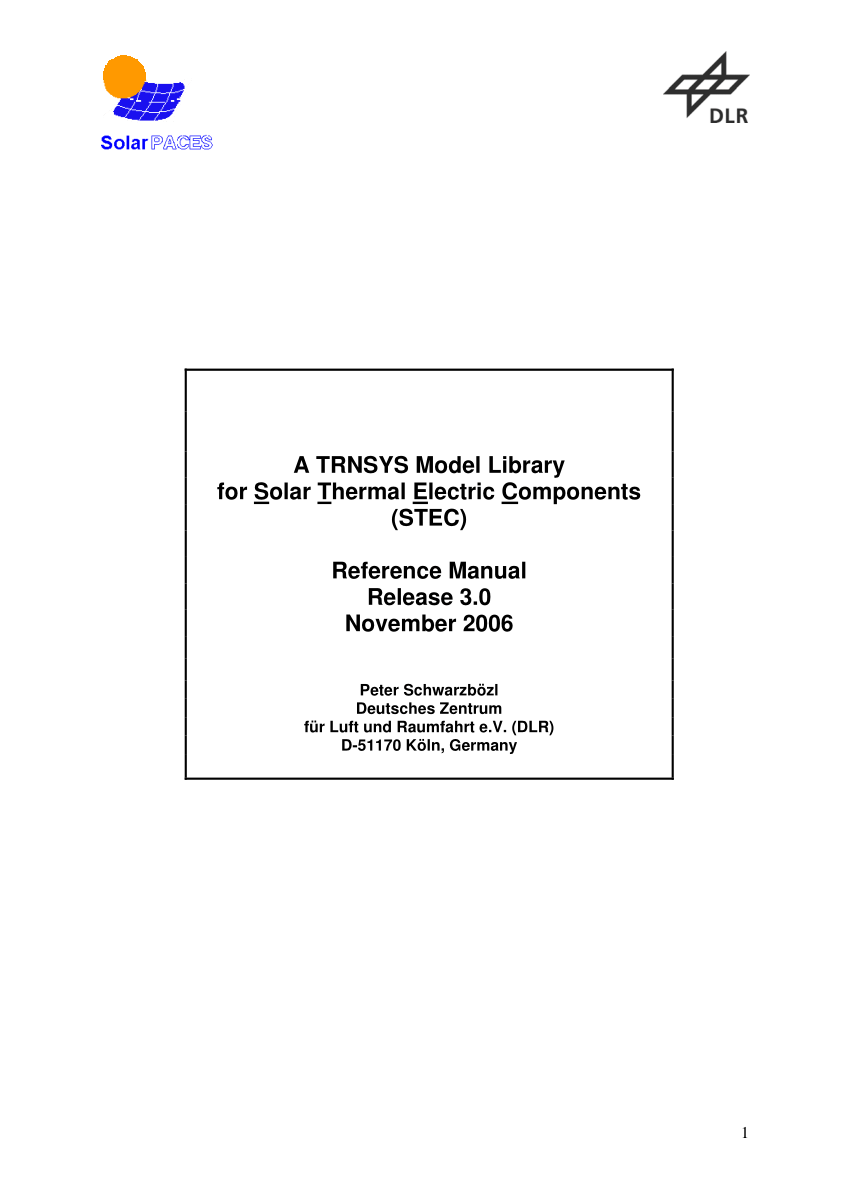 trnsys tutorial pdf