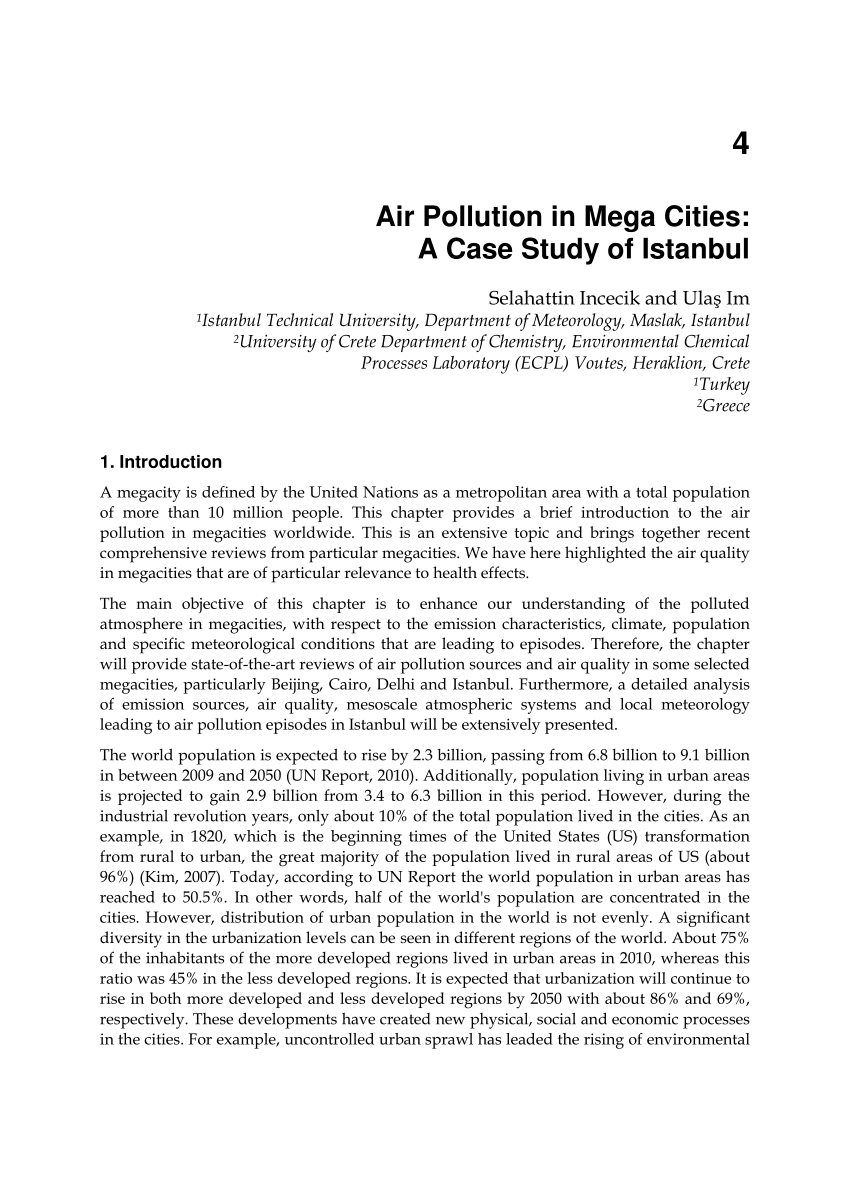 case study on air pollution for students