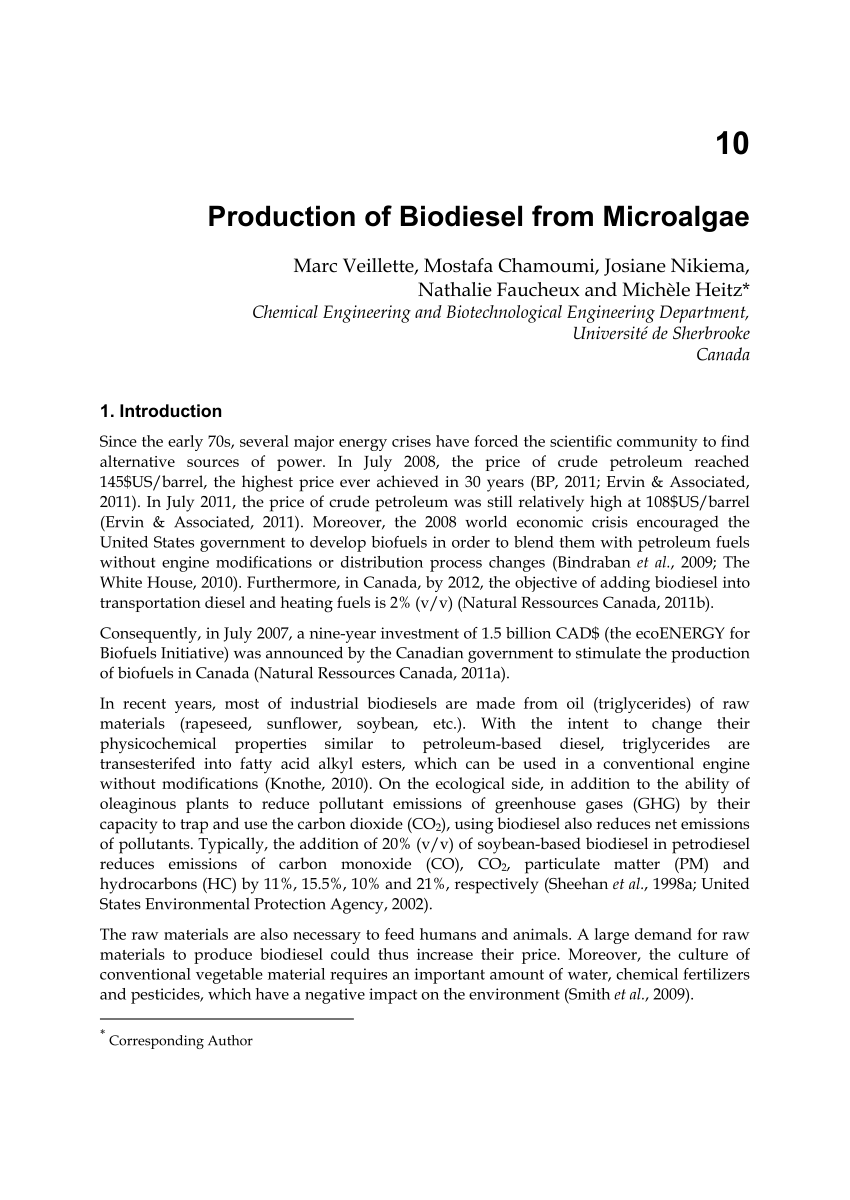 research paper of biodiesel