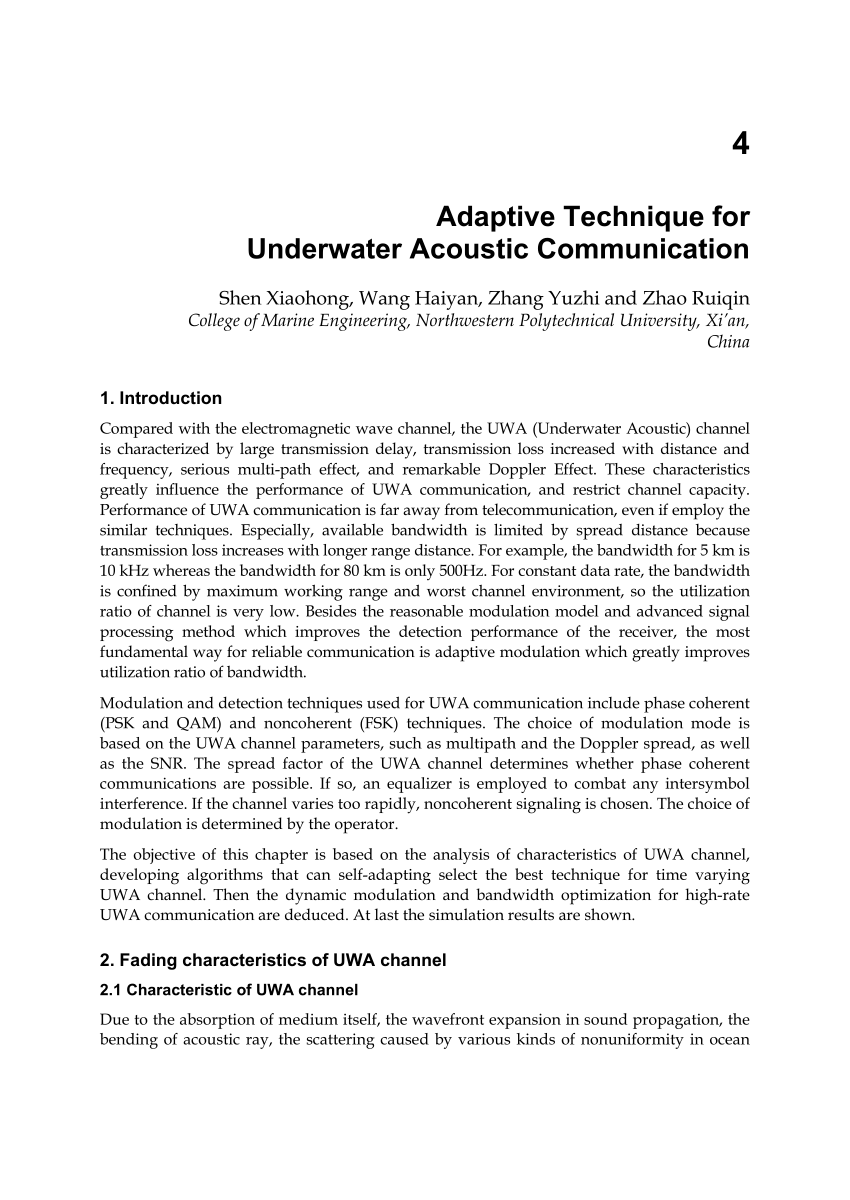 acoustic communication research paper