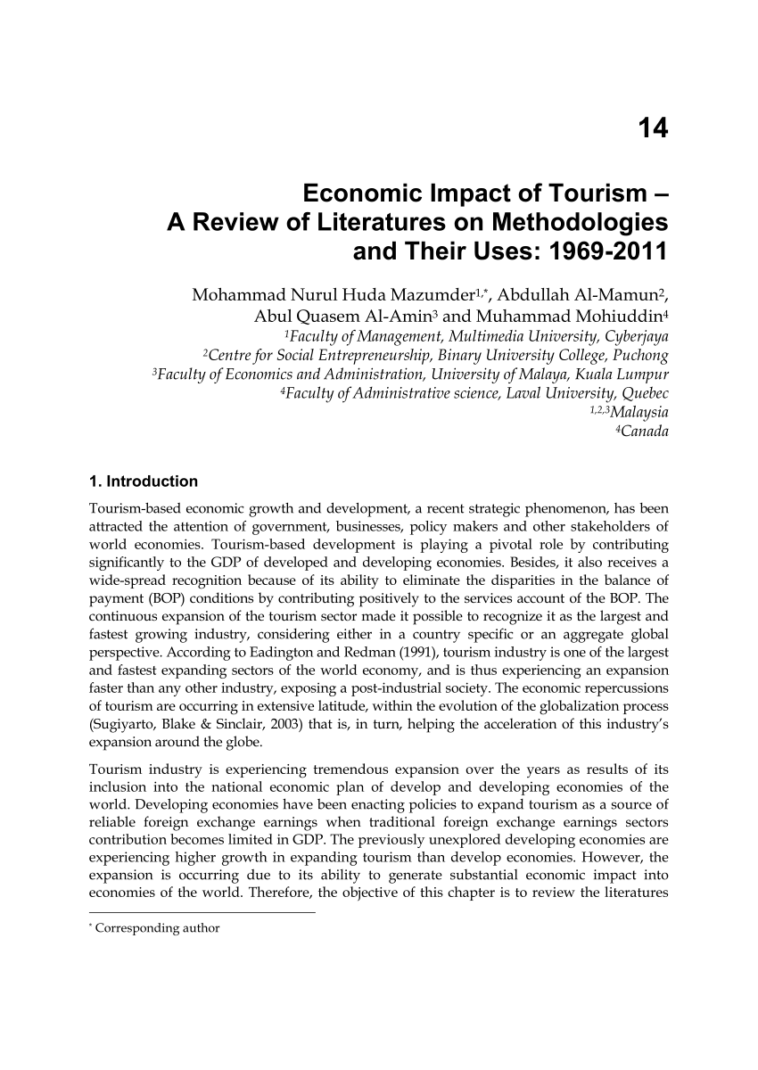 topics for research paper about tourism industry