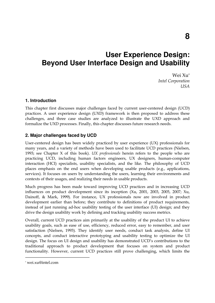 user experience design research paper