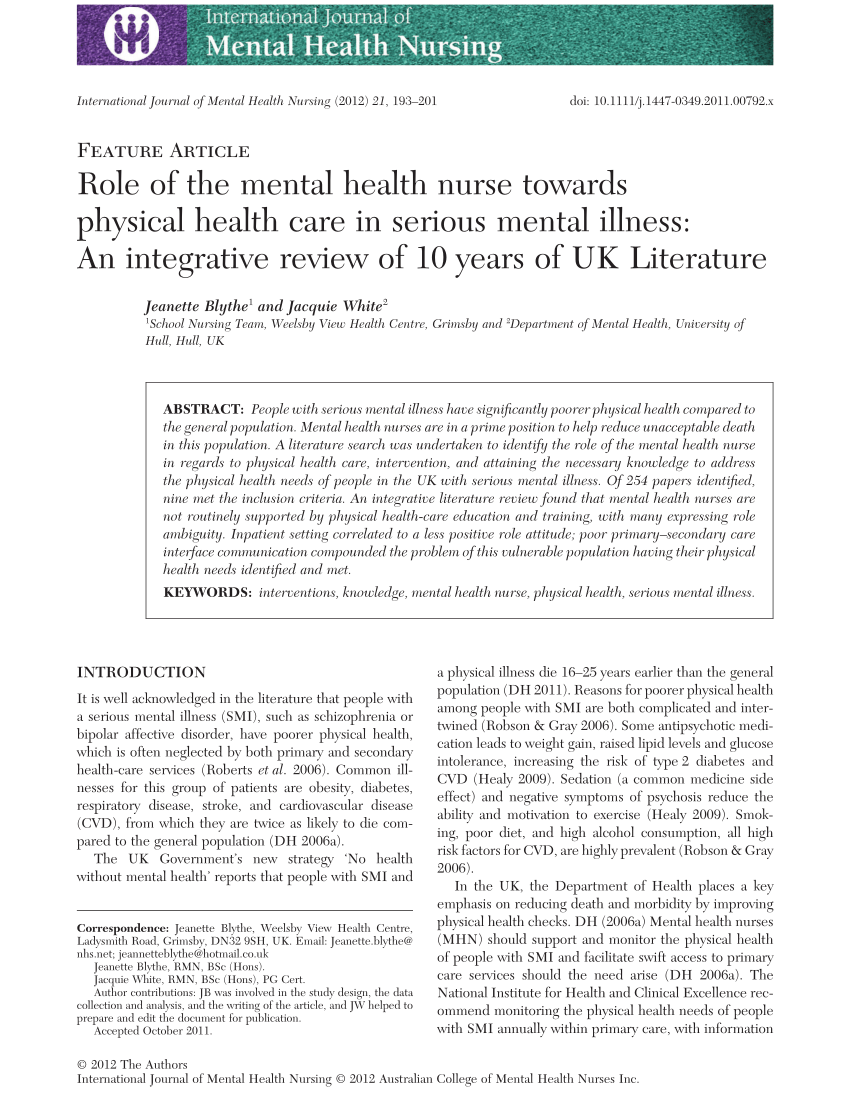quantitative research in mental health nursing