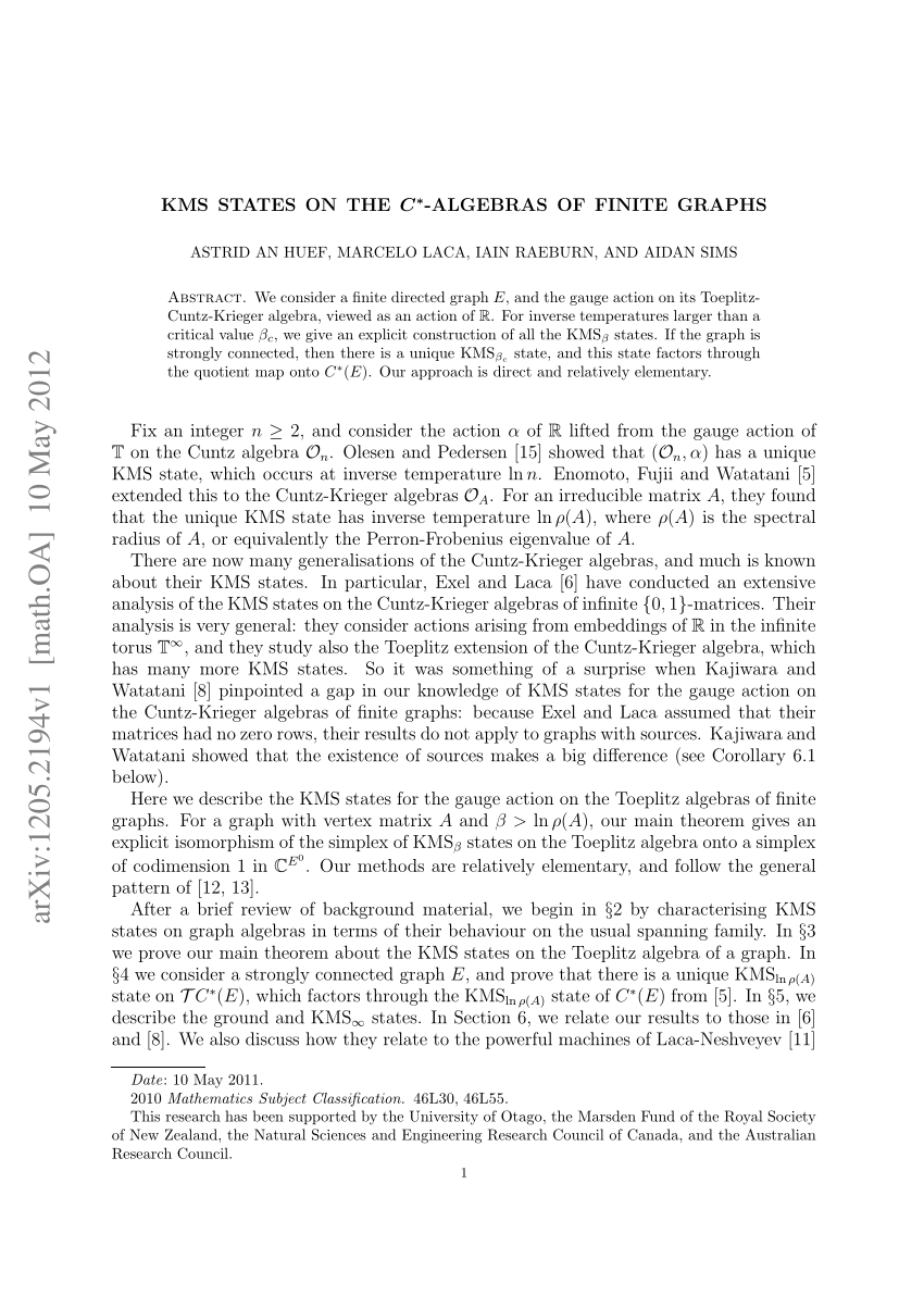 PDF KMS states on the C algebras of finite graphs