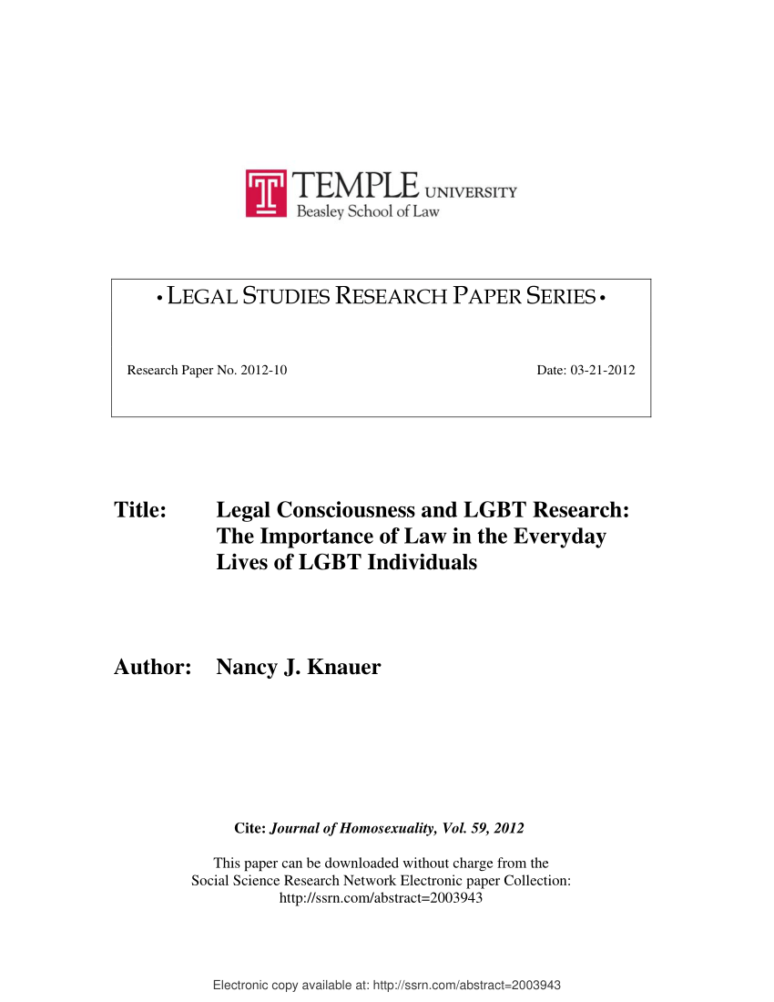 example of research title about lgbt