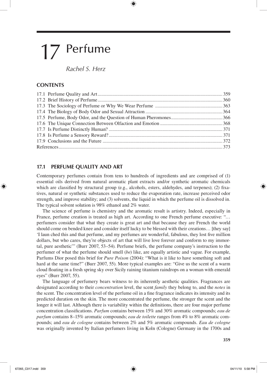 perfume research paper pdf
