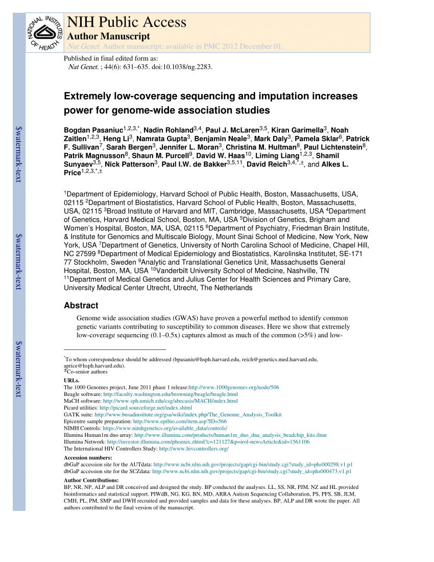 Extremely low-coverage sequencing and imputation increases power for  genome-wide association studies