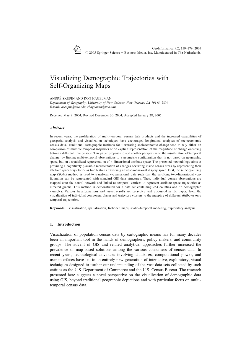 PDF) Visualizing Demographic Trajectories with Self-Organizing Maps