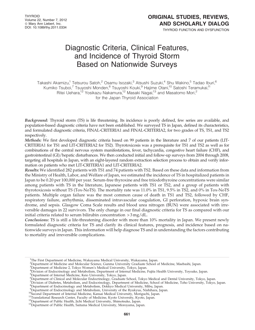 PDF) Diagnostic Criteria, Clinical Features, and Incidence of ...