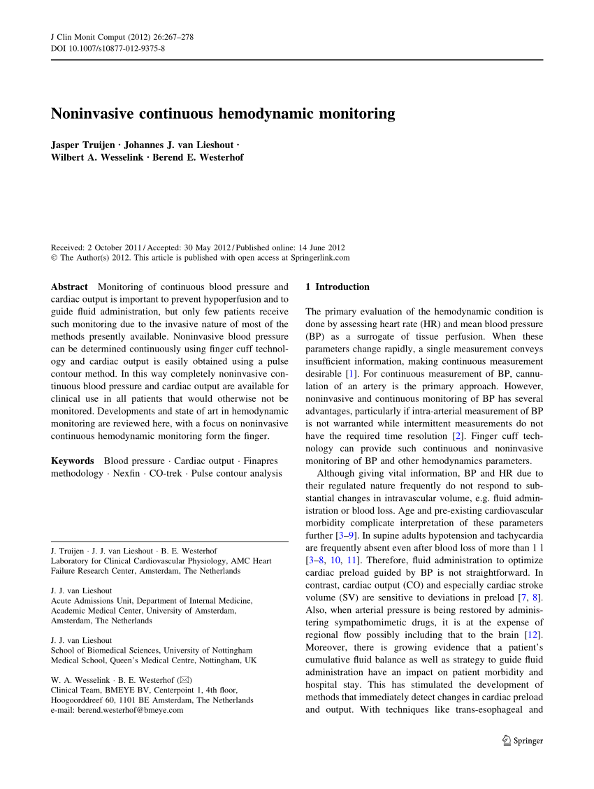 Hemodynamic Instability Spotted Sooner With Continuous Noninvasive BP  Monitors