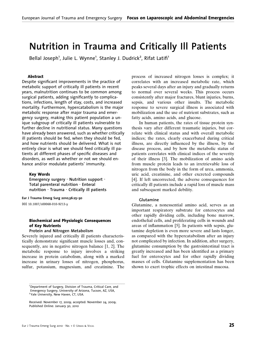 total parenteral nutrition research articles