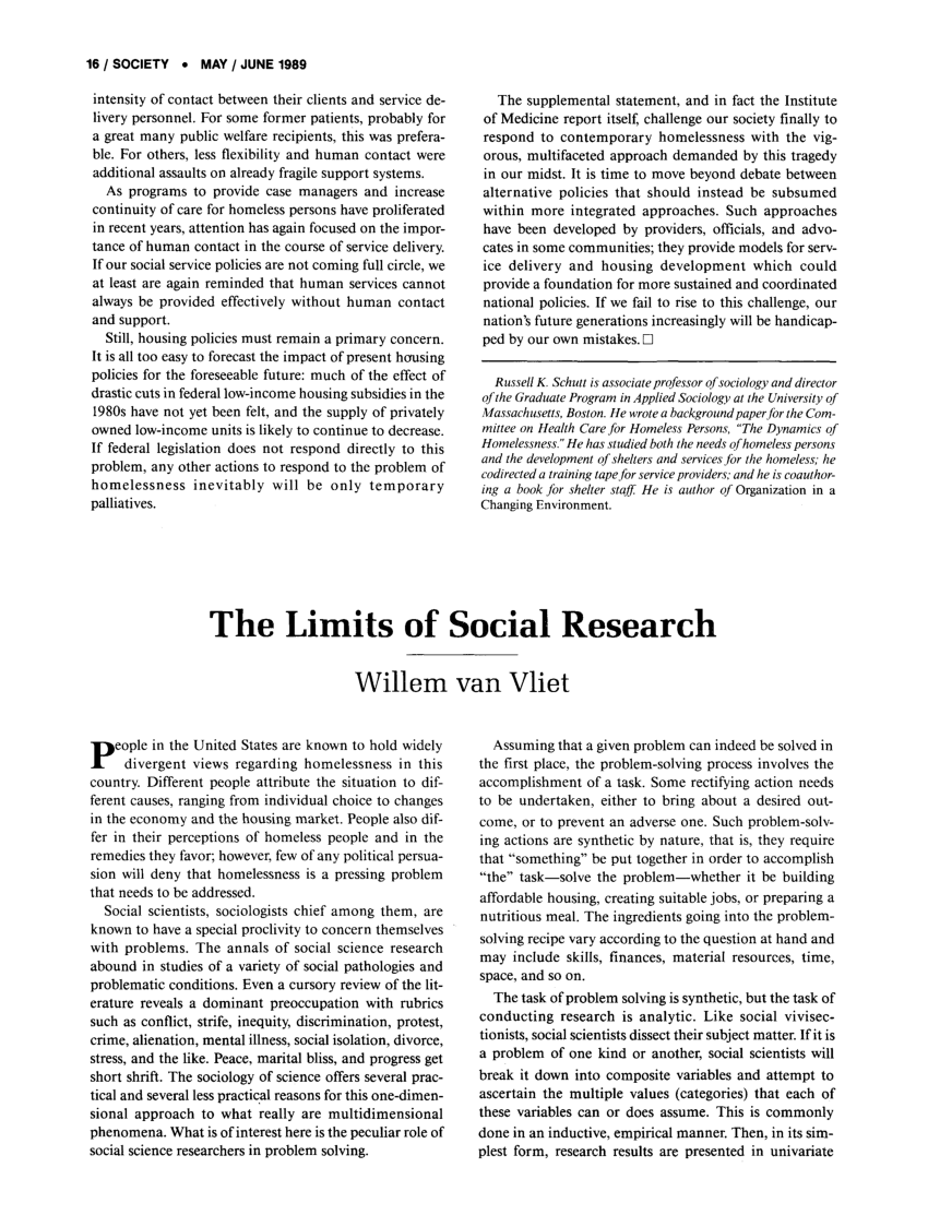 limitations in social research