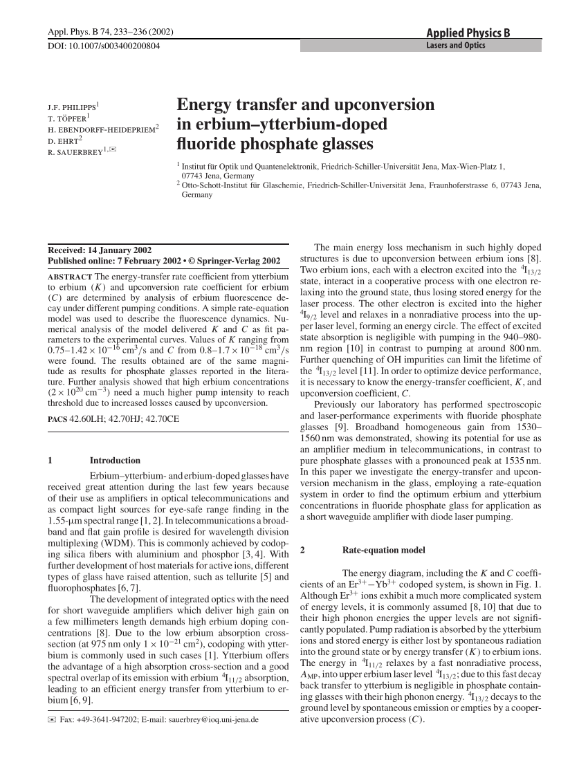 Applied Sciences Free Full Text 40 W All Fiber Er Yb Mopa System Using Self Fabricated High Power Passive Fiber Components Html