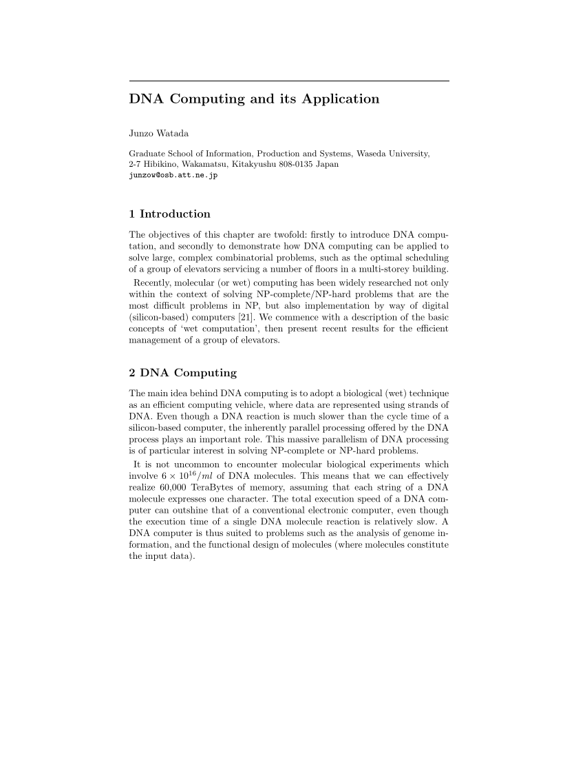 research paper on dna computing pdf