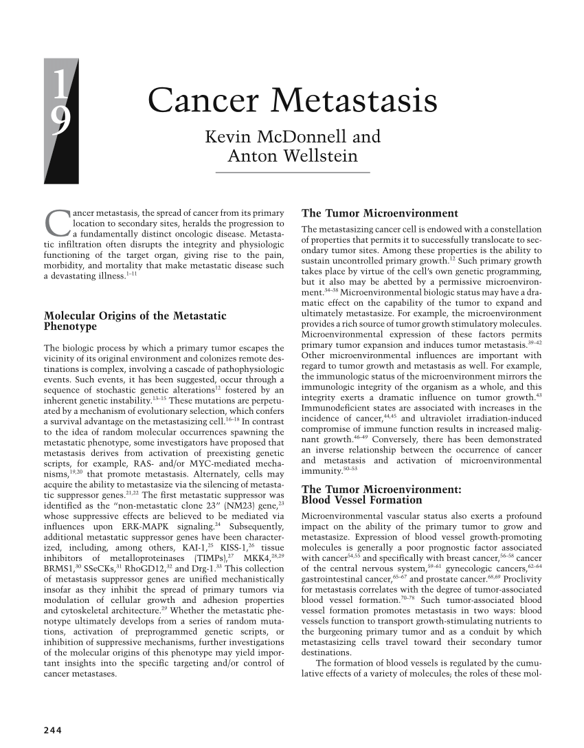 (PDF) Cancer Metastasis