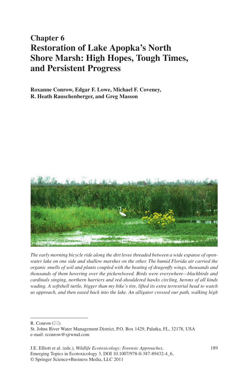 PDF) Restoration of Lake Apopka's North Shore Marsh: High Hopes, Tough  Times, and Persistent Progress