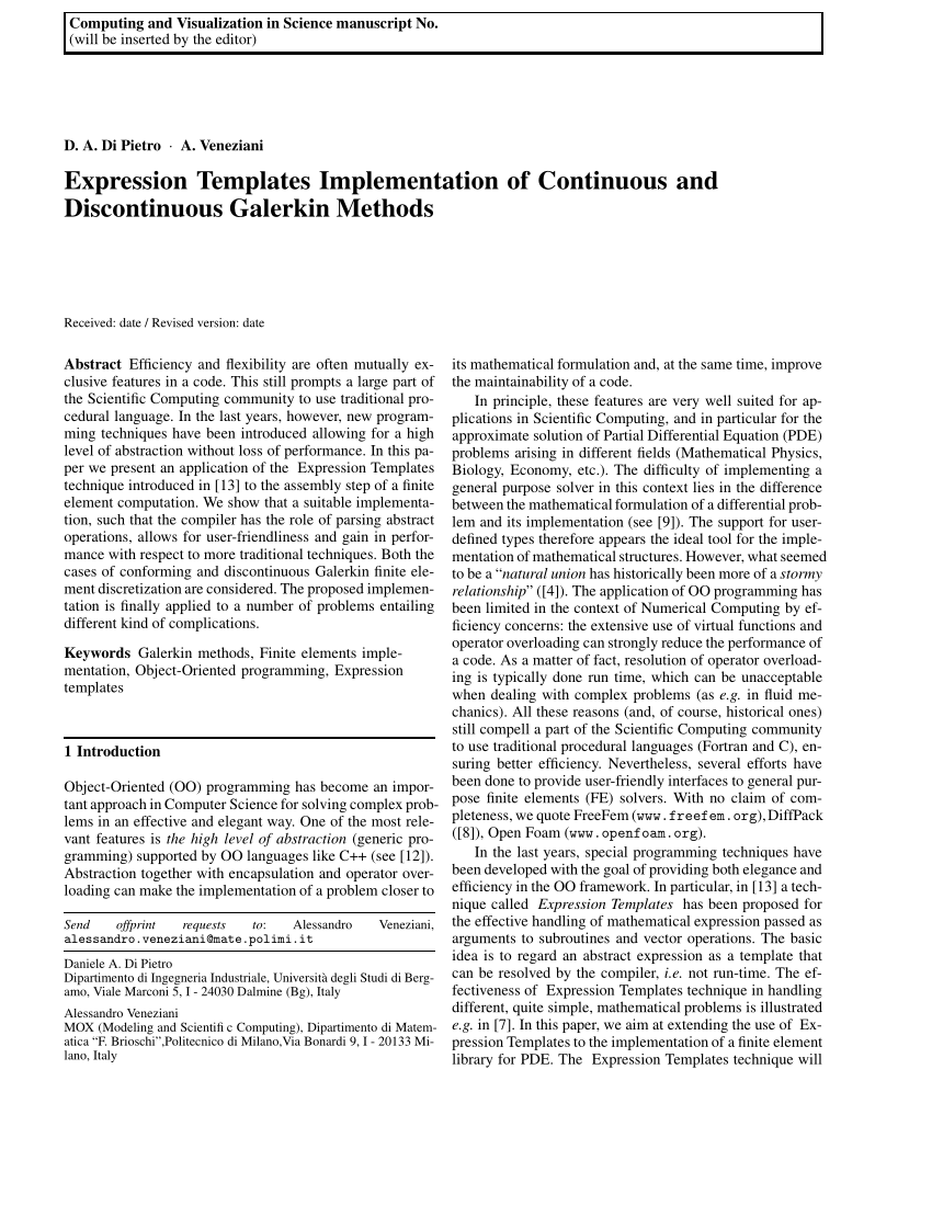 General principles of Expression Templates – C++ operator overloading