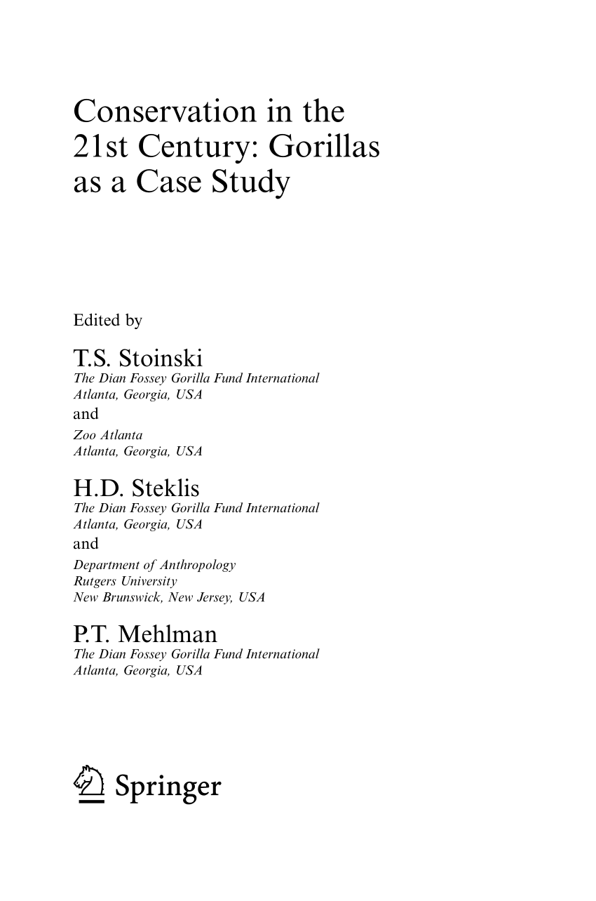 (PDF) An Integrated Geomatics Research Program for Mountain Gorilla