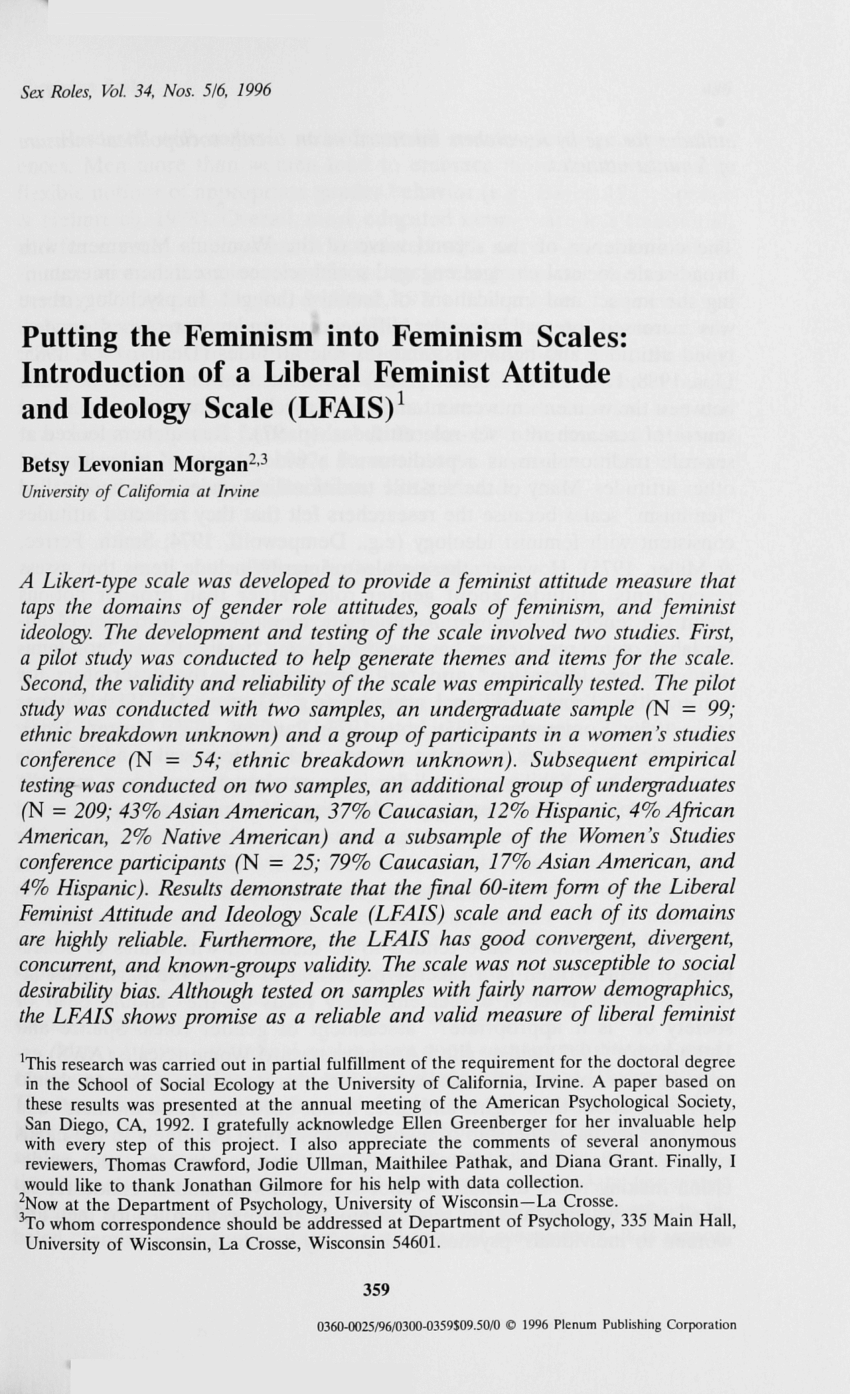 introduction to feminism research paper