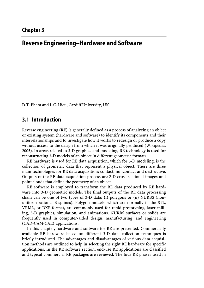 Pdf Reverse Engineering Hardware And Software