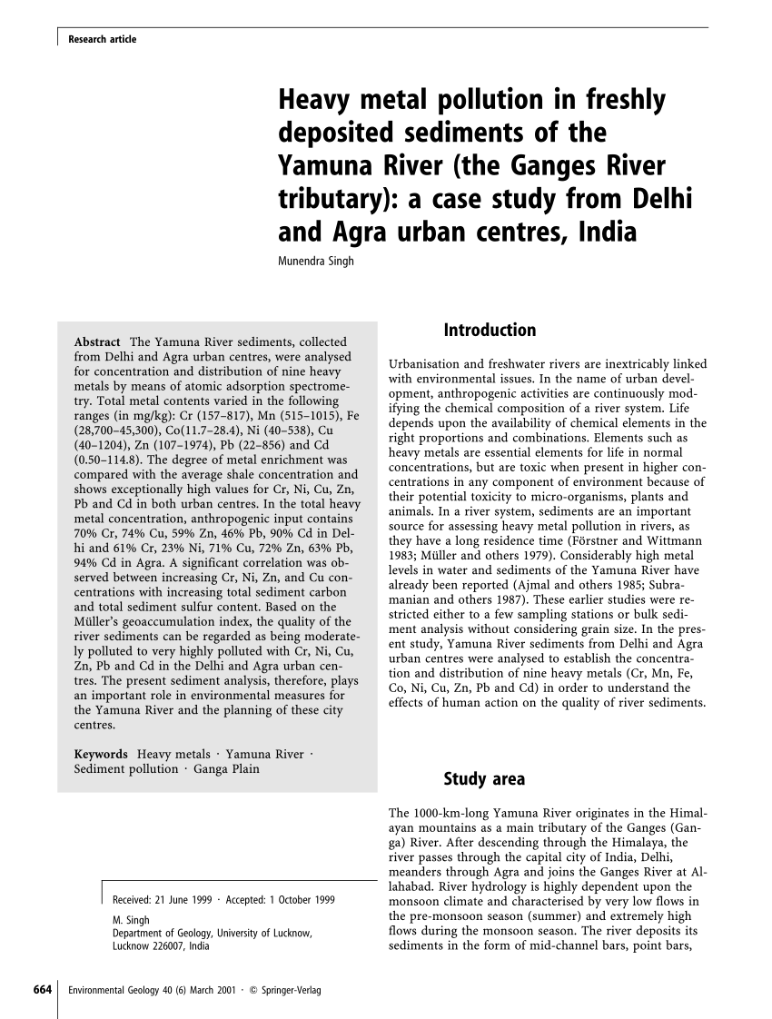 case study of yamuna river