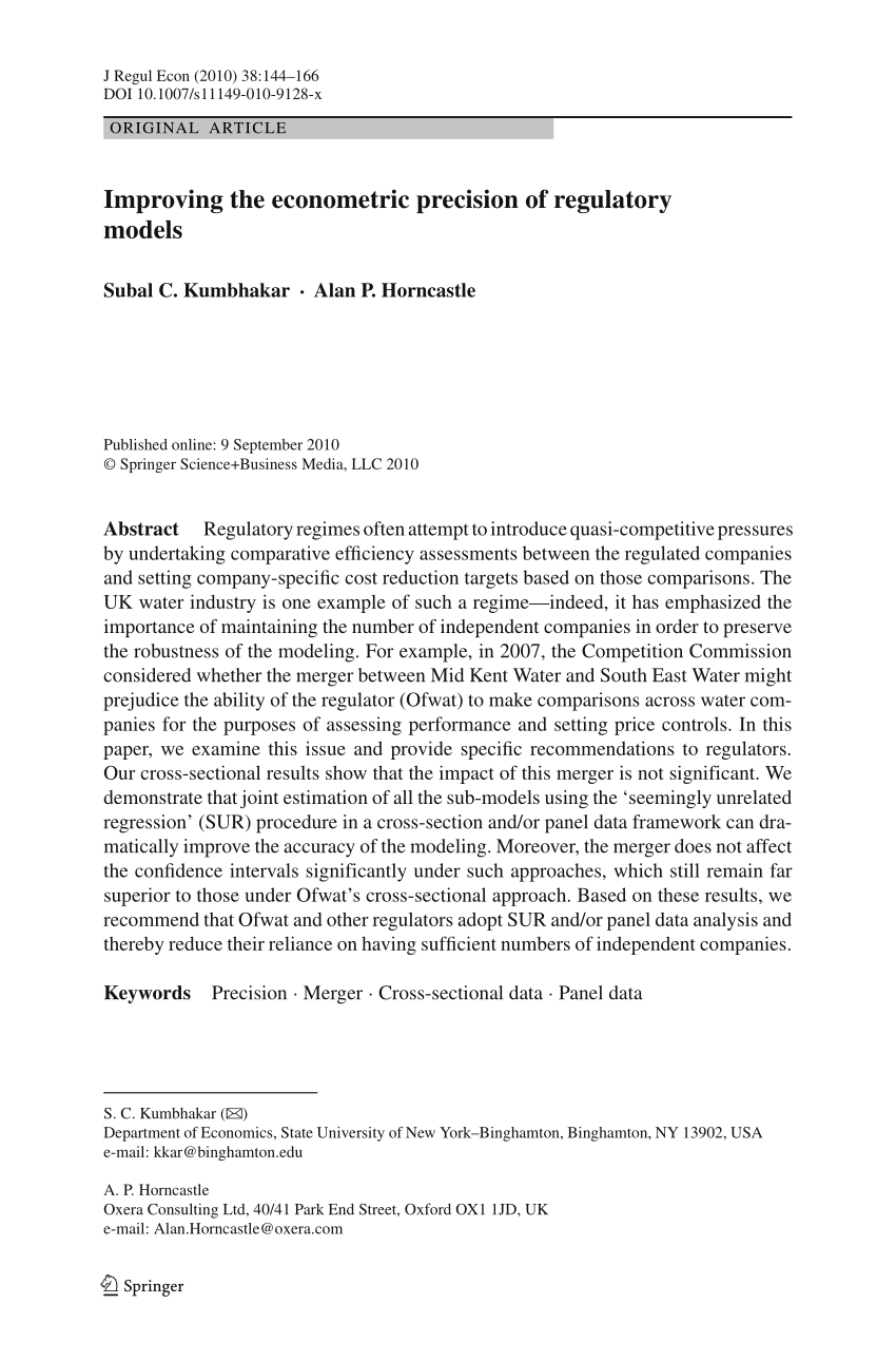 KUMBHAKAR LOVELL STOCHASTIC FRONTIER ANALYSIS PDF 