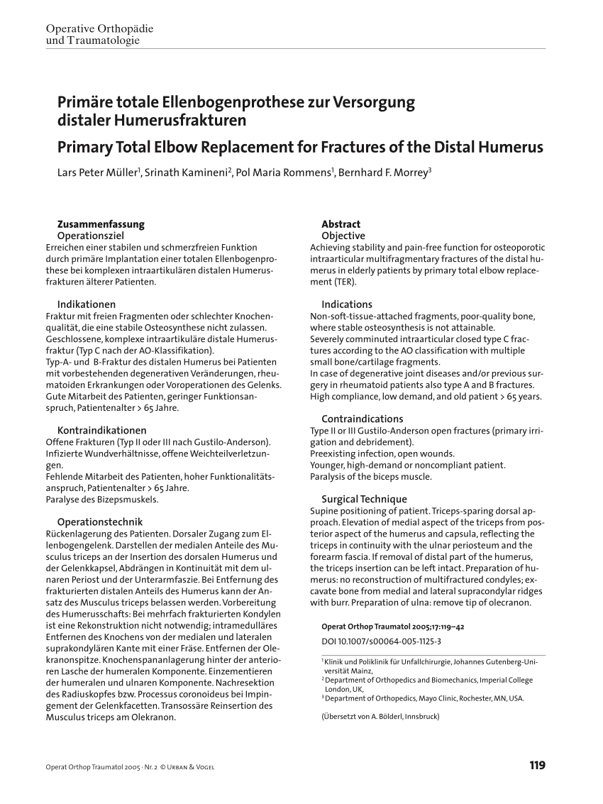 PDF Distale Humerusfraktur beim älteren Menschen