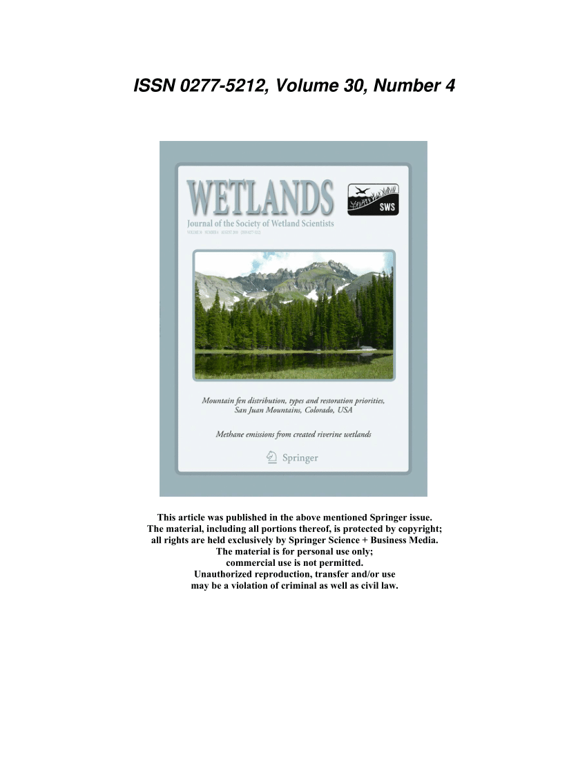 Fen Mapping - Colorado Wetland Information Center