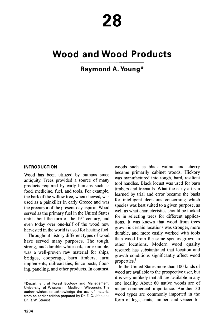 PDF) Wood and Wood Products