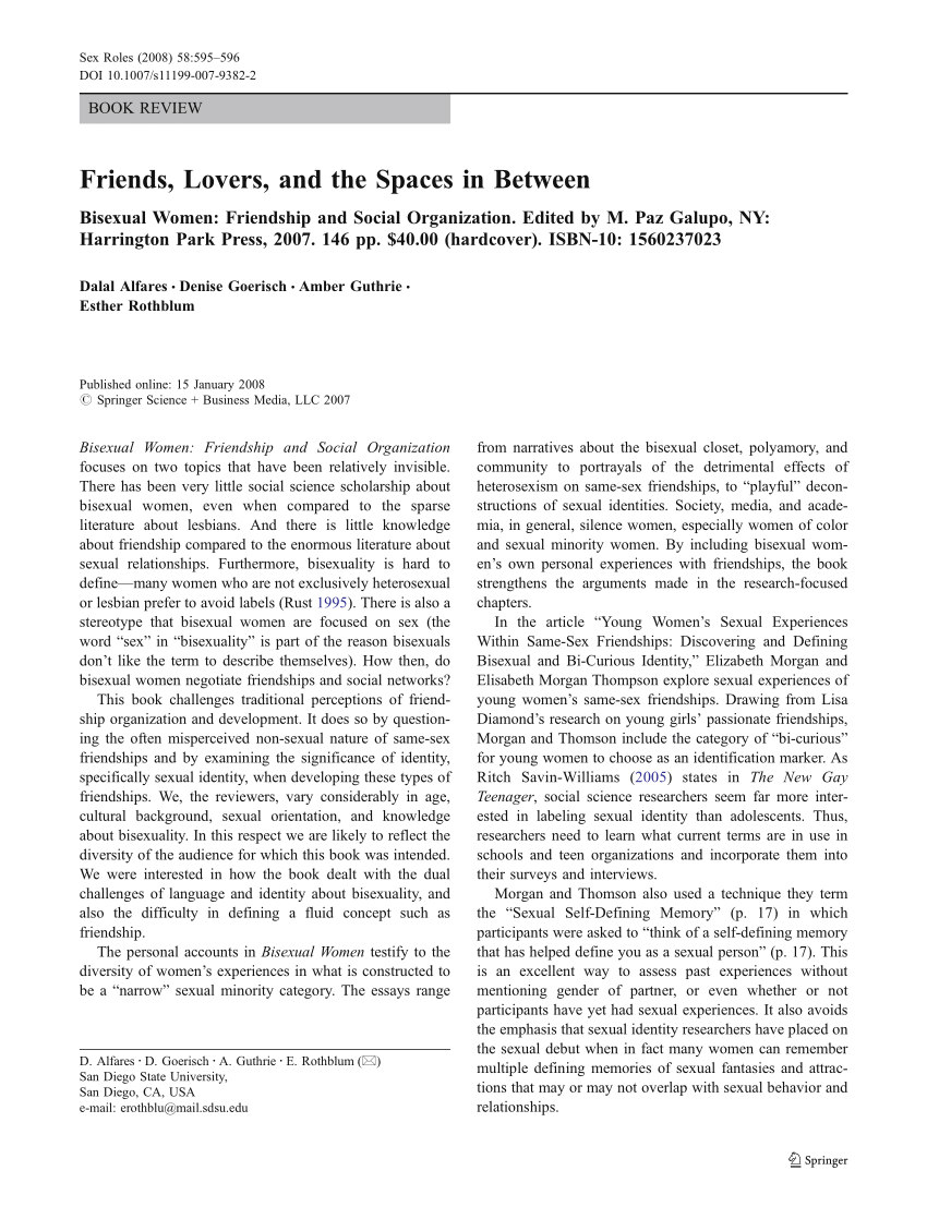 PDF) Friends, Lovers, and the Spaces in Between