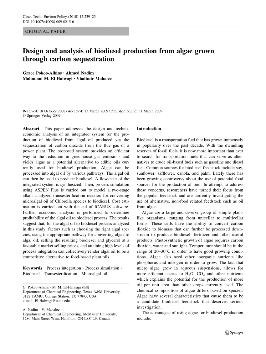 research paper on algae pdf