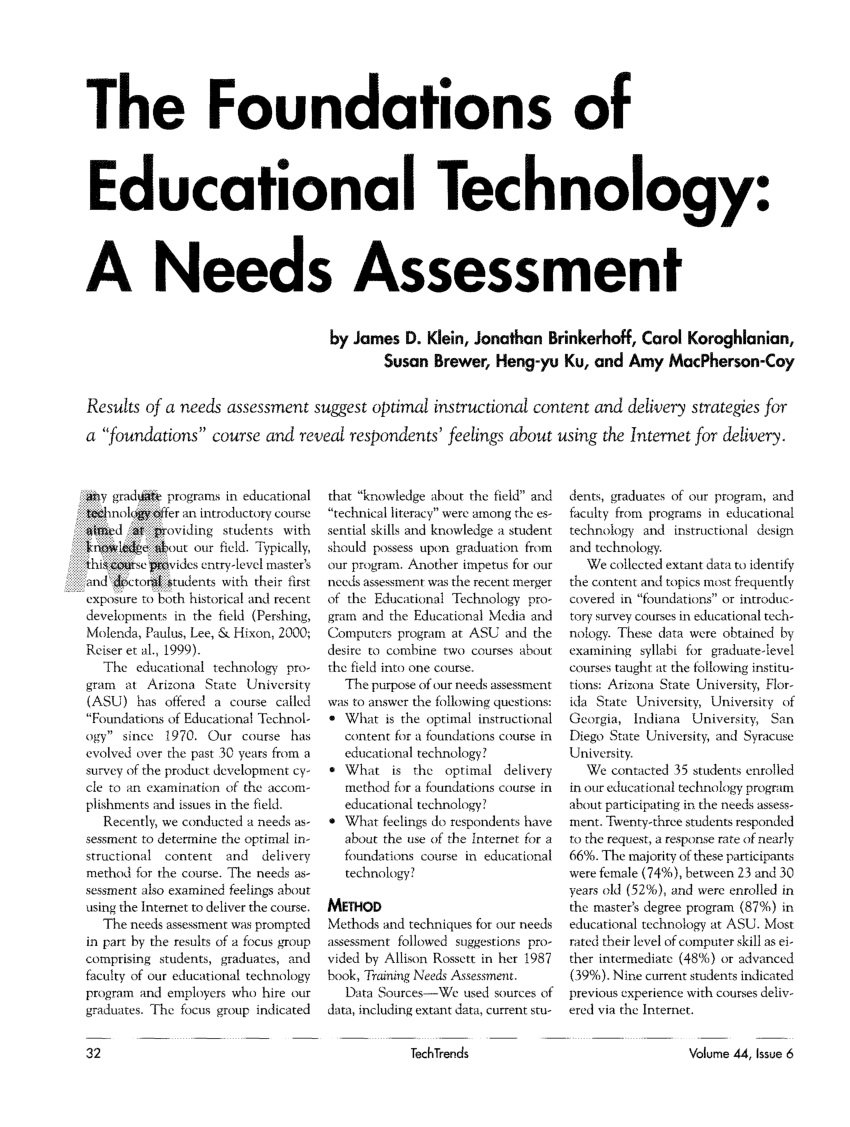 research study about educational technology