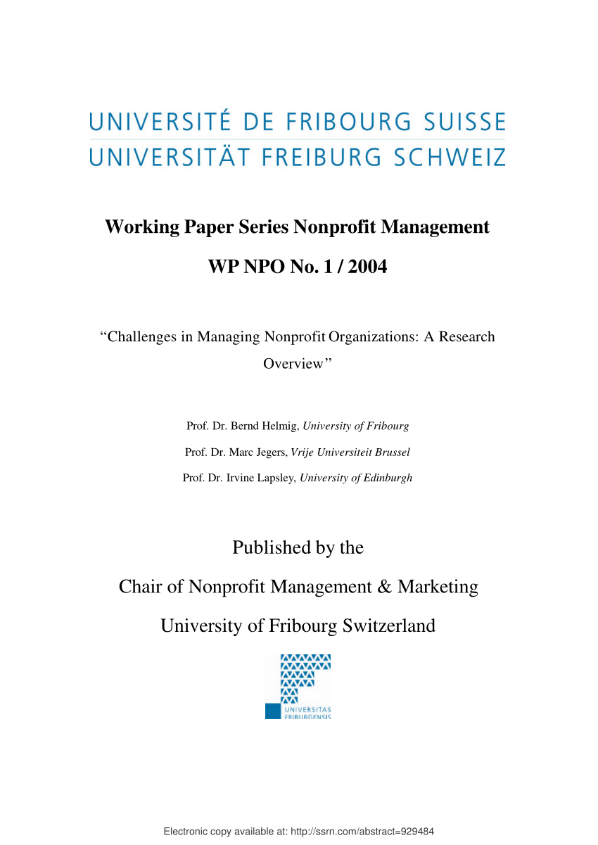 nonprofit management thesis