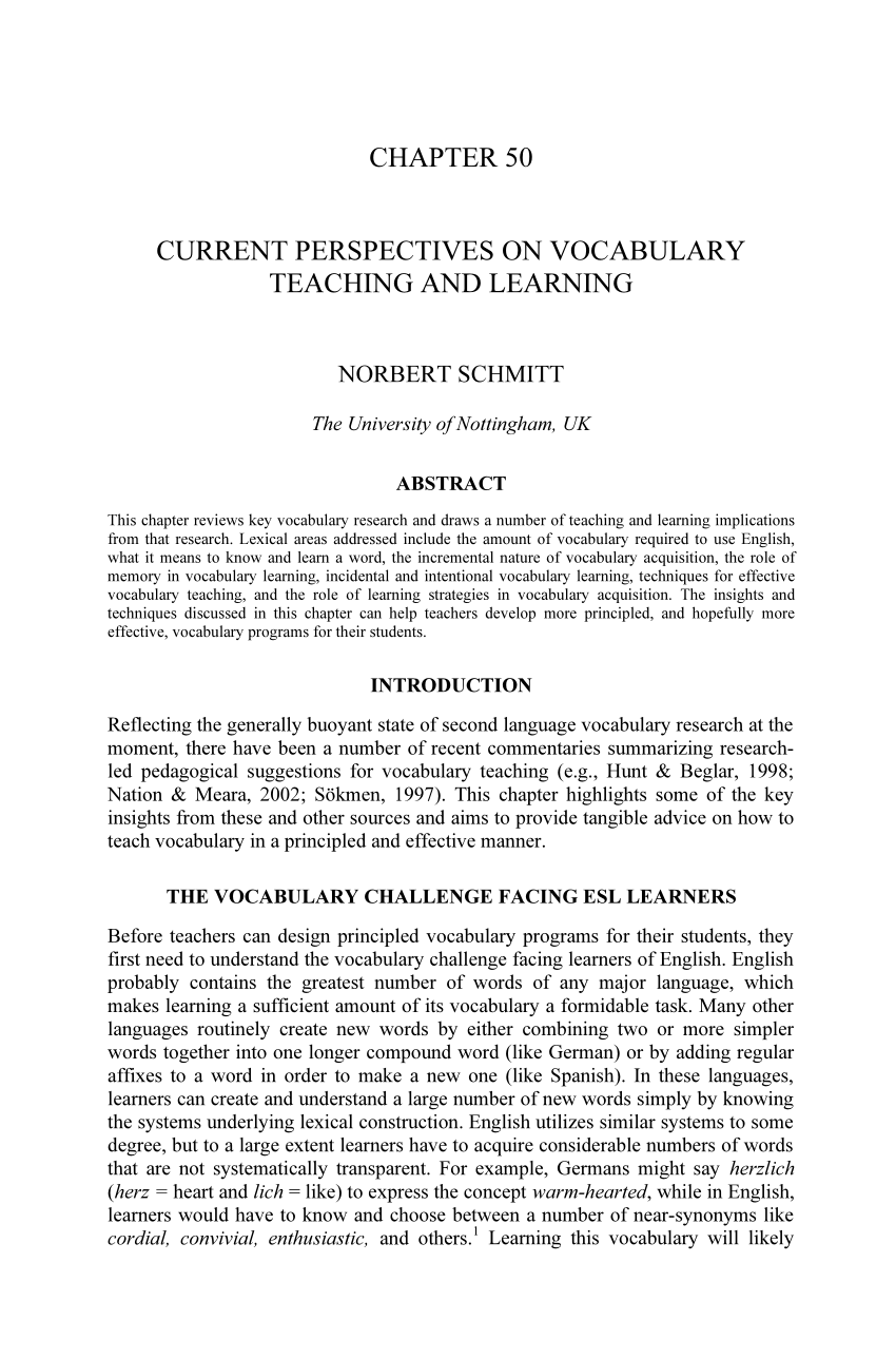 teaching vocabulary dissertation