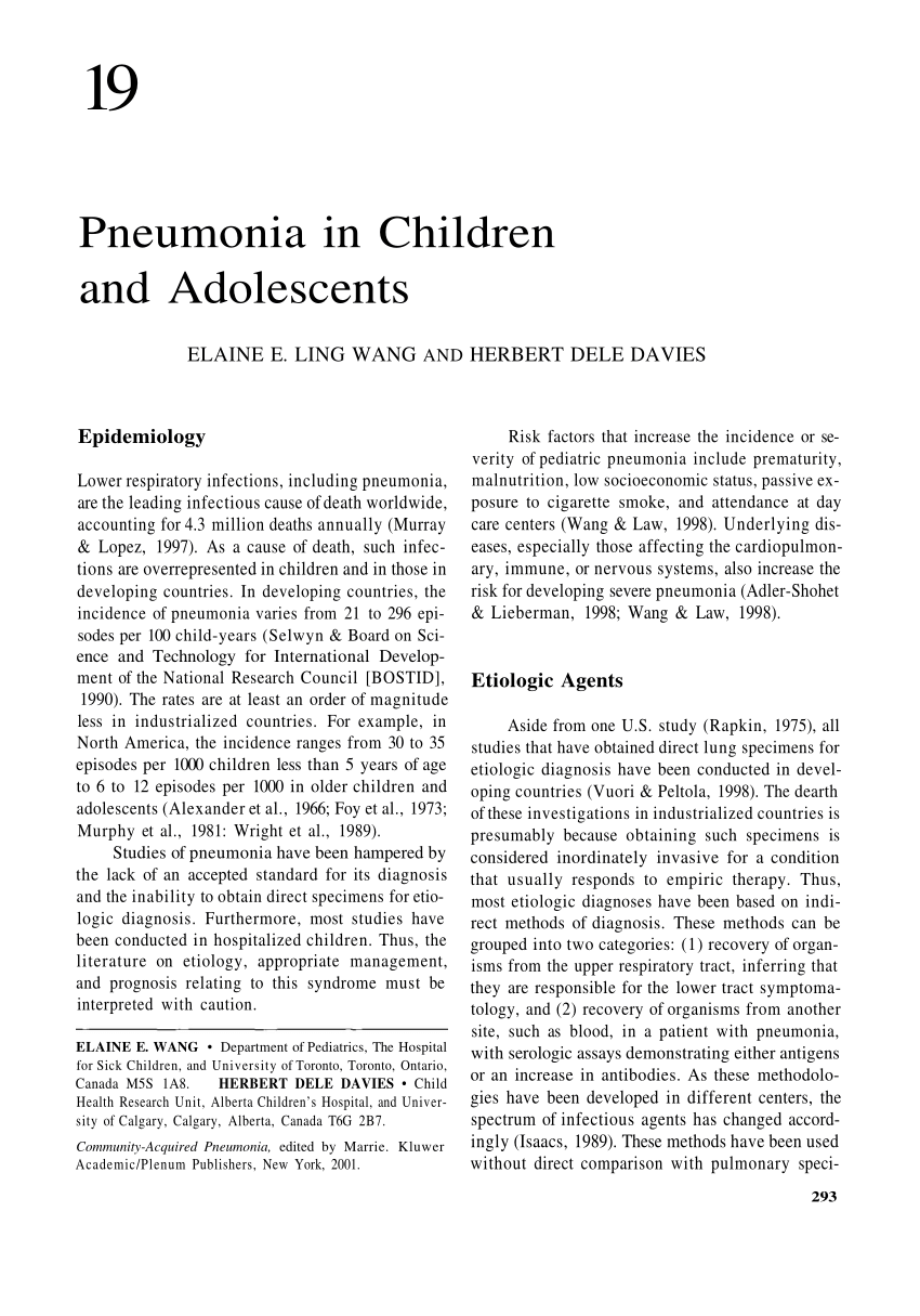 case study of pneumonia in child
