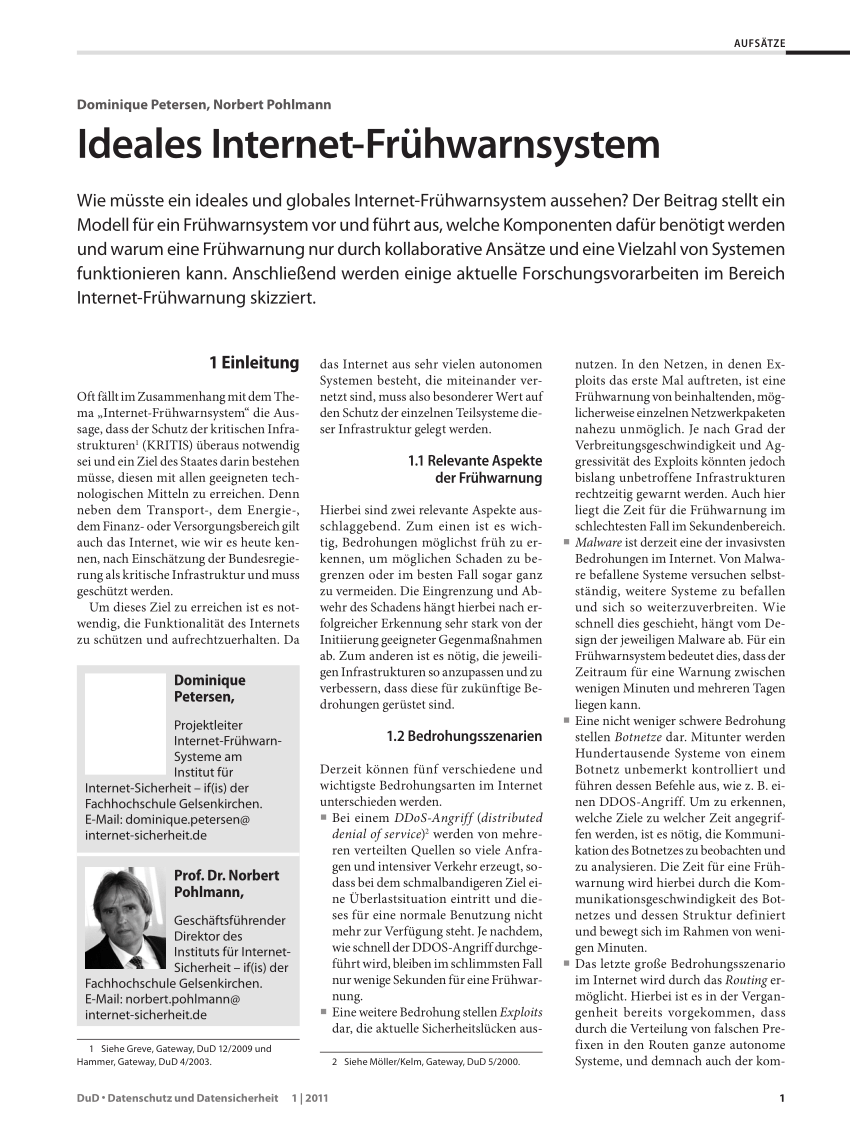 Pdf Ideales Internet Fruhwarnsystem